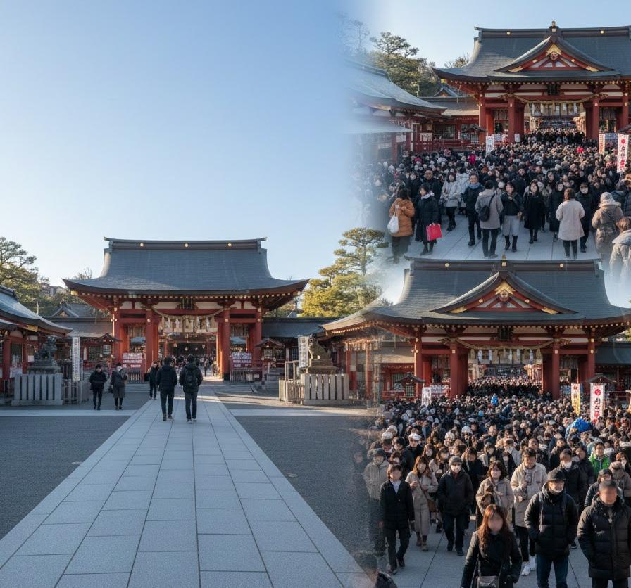 初詣の混雑状況とスムーズに参拝するための時間帯