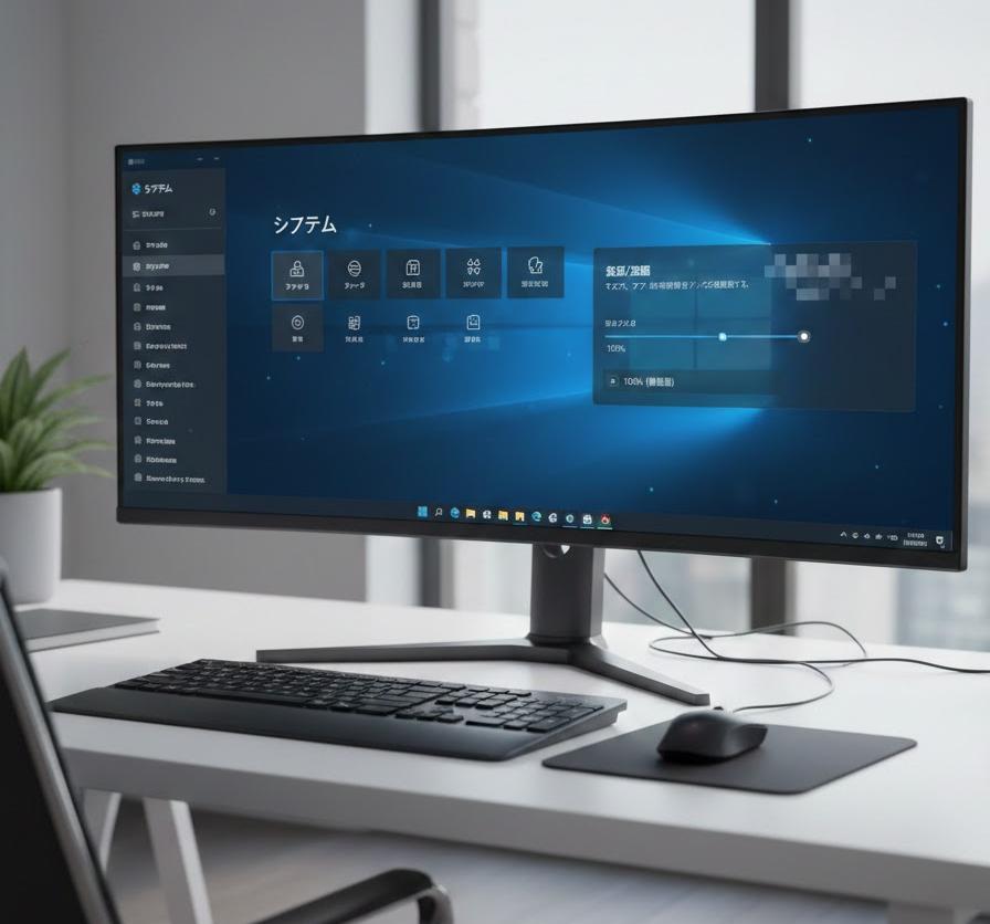 Windows11の設定画面からディスプレイの倍率を正常に戻す手順