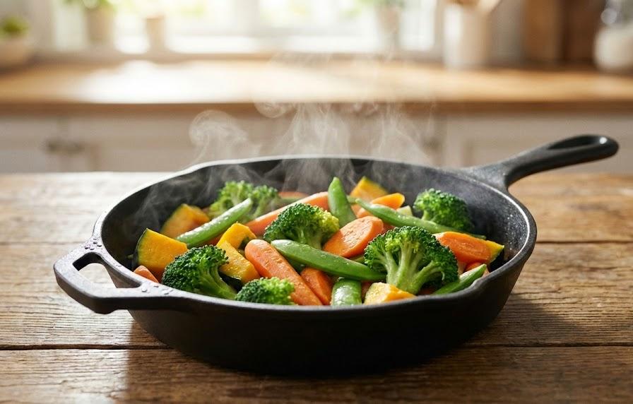 簡単！基本のフライパン蒸し野菜レシピ