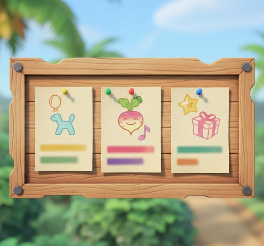 掲示板に表示されるアイコンと情報の見分け方