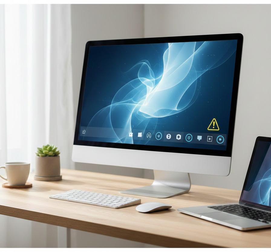 タスクバーと通知領域に現れる警告マークの対処