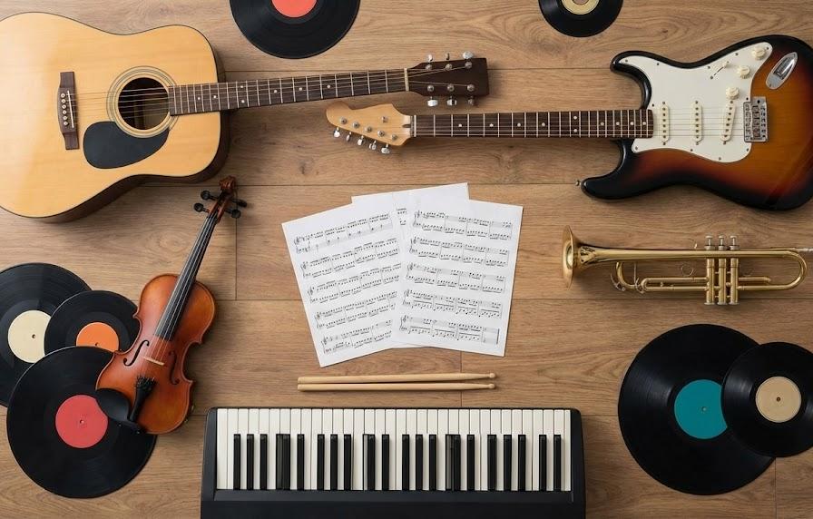 主要な音楽ジャンルの特徴と視覚的な分類マップ