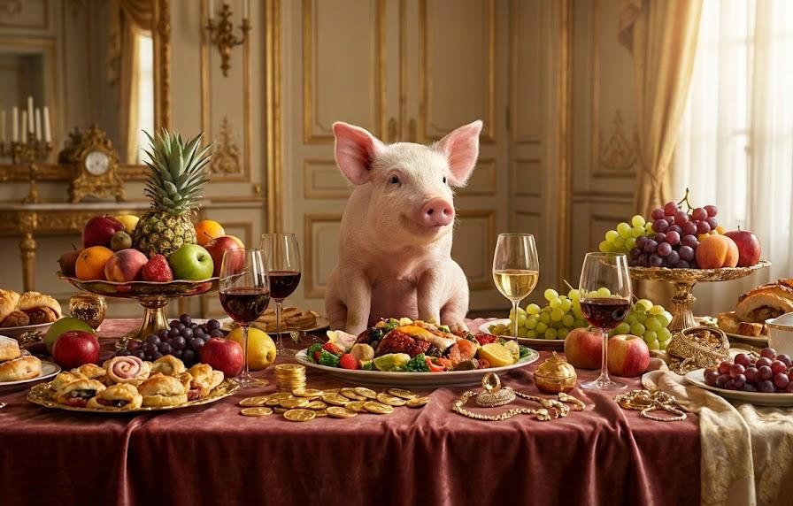 豚に変えられた両親が象徴する現代社会の欲望