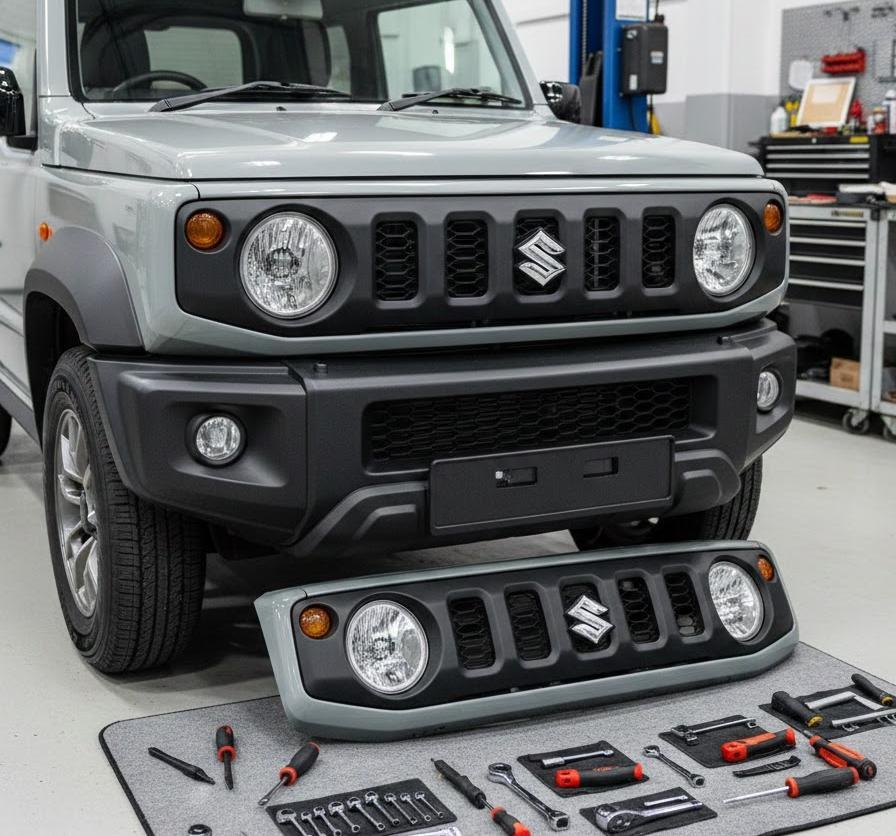 フロントグリルの取り外し手順