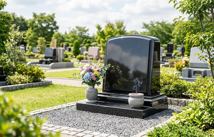 現代の霊園に馴染むスタイリッシュな洋型墓石